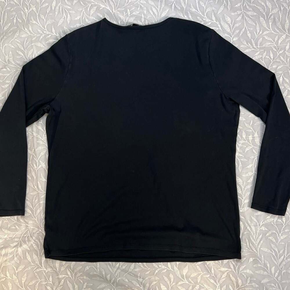 Lauren Ralph Lauren Black Long Sleeve Stretch Top Women's 2X